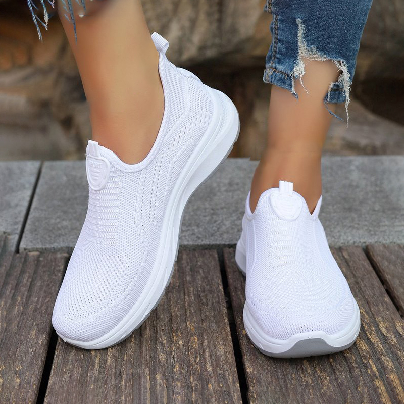 Breathable Mesh Athletic Shoes - 여성용 캐주얼 슬립온 운동화 통기성 메쉬