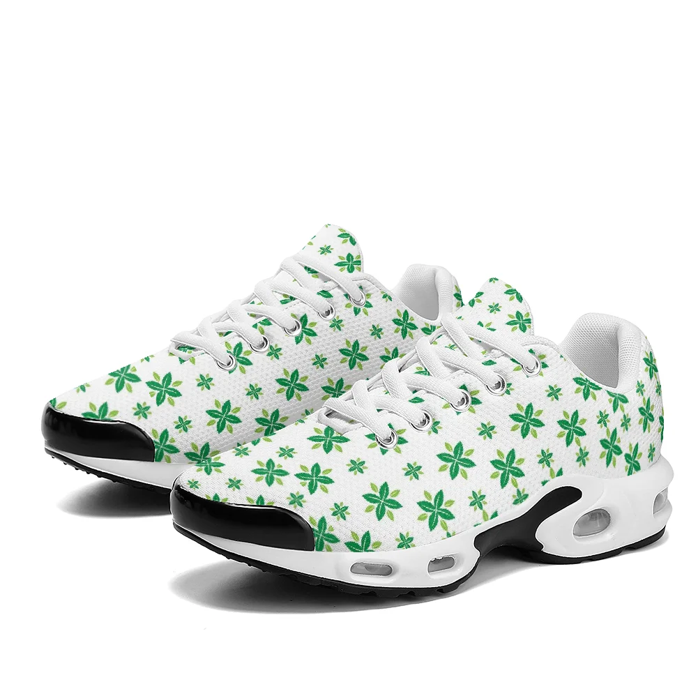 Breathable Mesh Athletic Shoes - 네잎 클로버 프린트 시리즈 캐주얼 에어쿠션