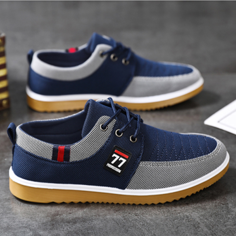 새롭고 트렌디한 남성 캐주얼 스포츠화, 편안하고 다용도 - Knit Fabric Lace Up Sneakers 리뷰 및 가격