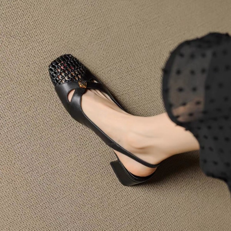여성용 프렌치 스타일 클로즈드 토 샌들, 청키 힐, 다 - Women'S Shoes 리뷰 및 가격