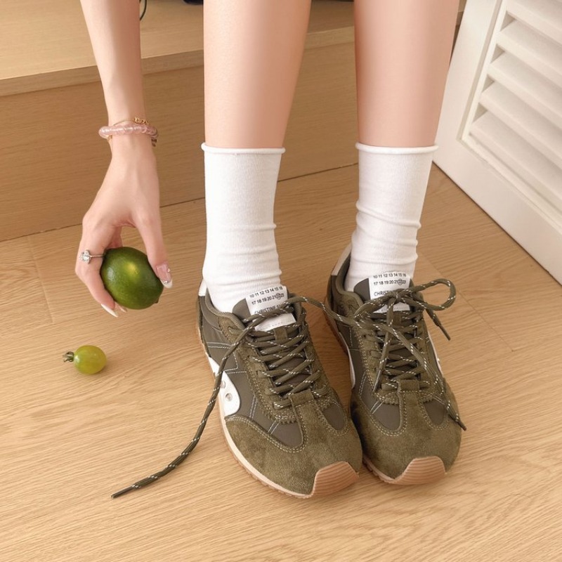 레트로 컬러 블록 스니커즈 여성용 부드러운 플랫 런닝화 - Sneakers 리뷰 및 가격