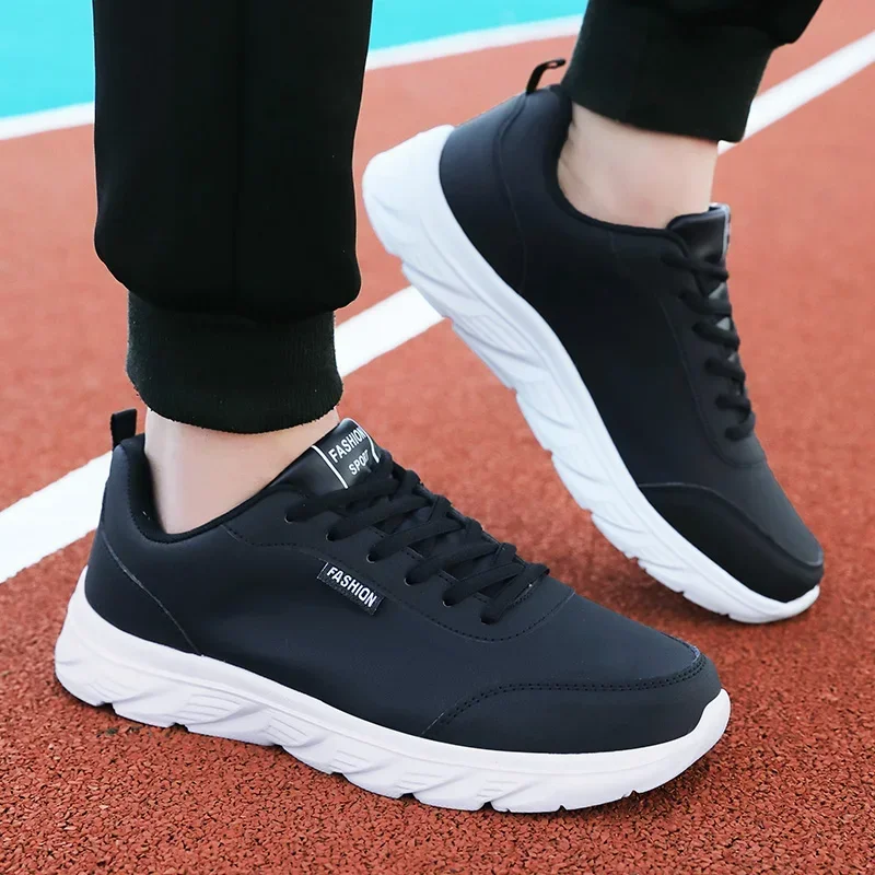 남성용 러닝화, 블랙 PU 어퍼, 플랫 및 편안한 워킹 - Waterproof Goretex Running Shoes 리뷰 및 가격