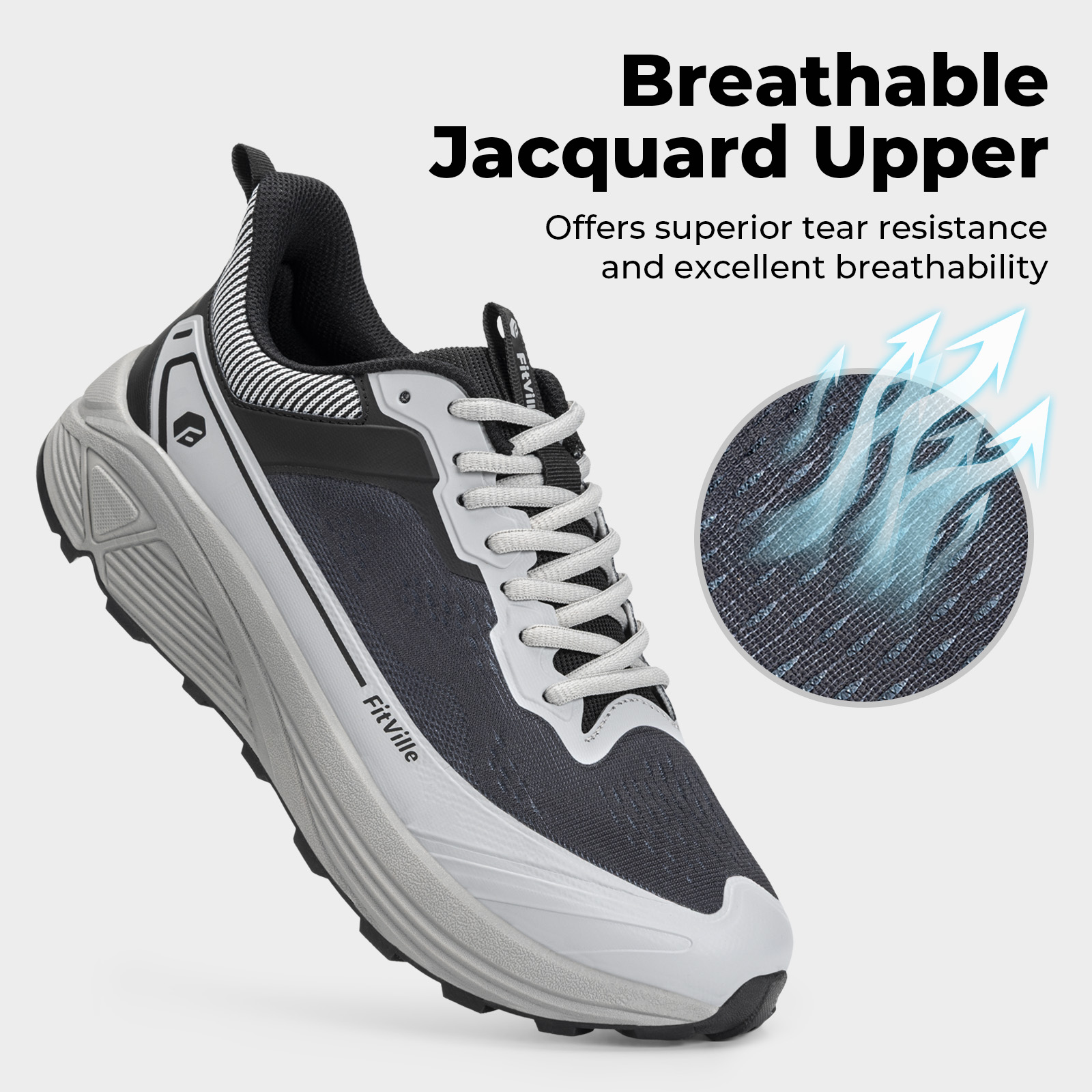 FitVille 와이드 스포츠 신발 남성용 내마모성 하 - Anti Slip Trail Running Sneakers 리뷰 및 가격