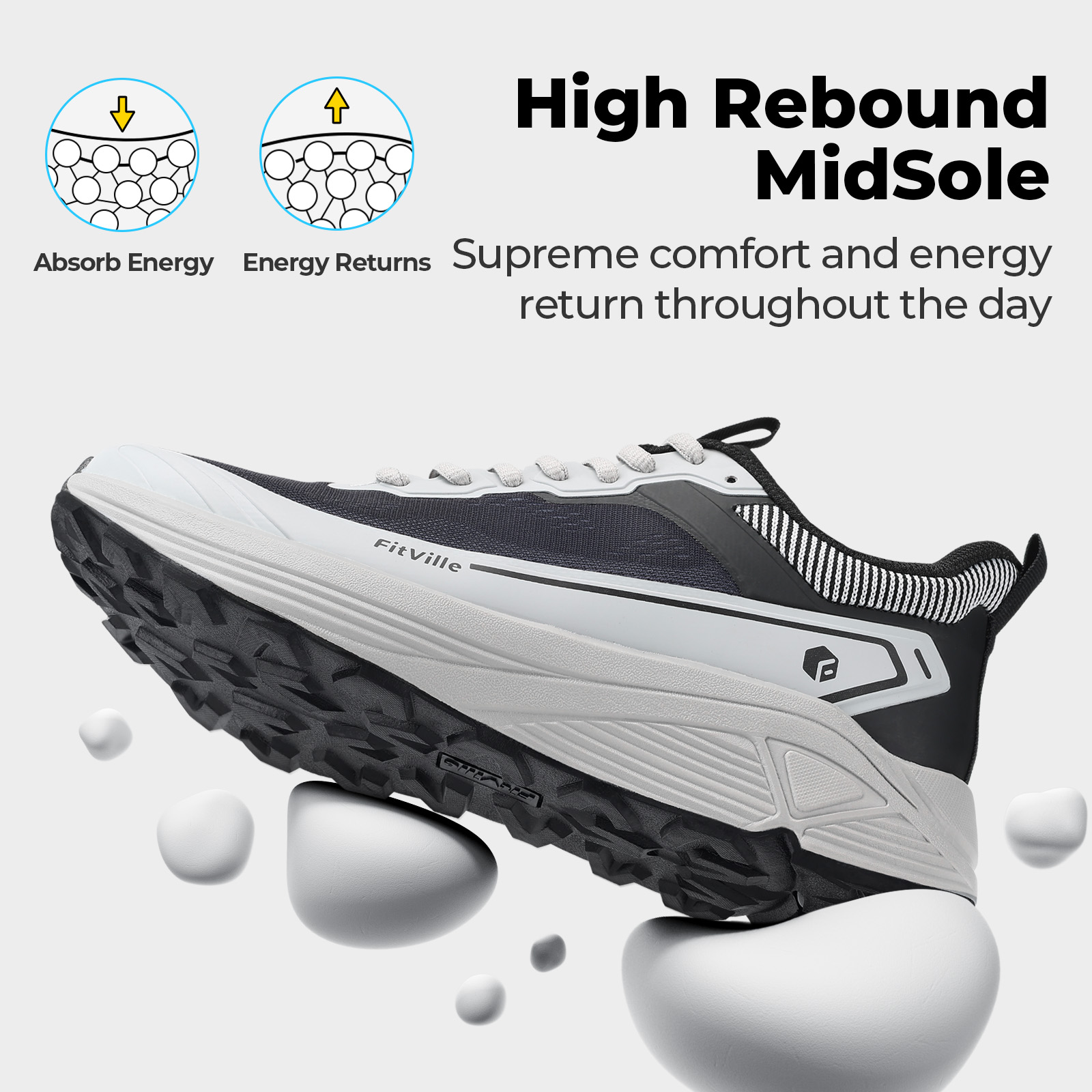 FitVille 와이드 스포츠 신발 남성용 내마모성 하 - Anti Slip Trail Running Sneakers 리뷰 및 가격