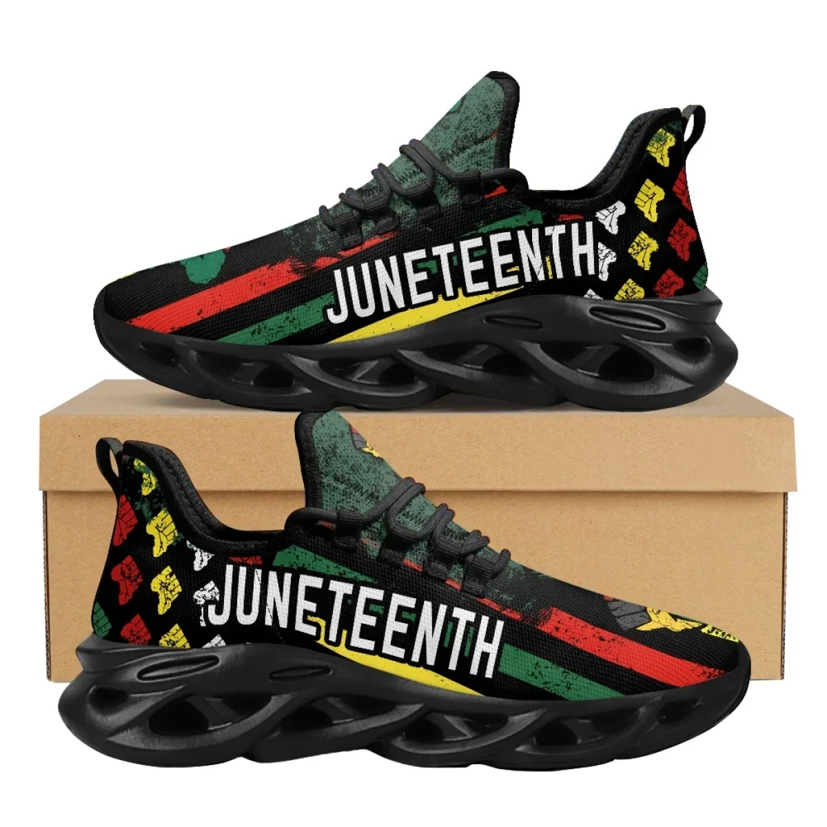 Juneteenth 평화와 사랑 프린트 메쉬 스니커즈  - Breathable Mesh Athletic Shoes 리뷰 및 가격